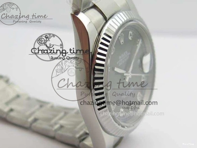 MiroTime 0105 GoodFit DateJust 41mm 126334 Noob 1:1 Best Edition Fluted Bezel Gray Diam Dial On SS Oyster Bracelet A 3585